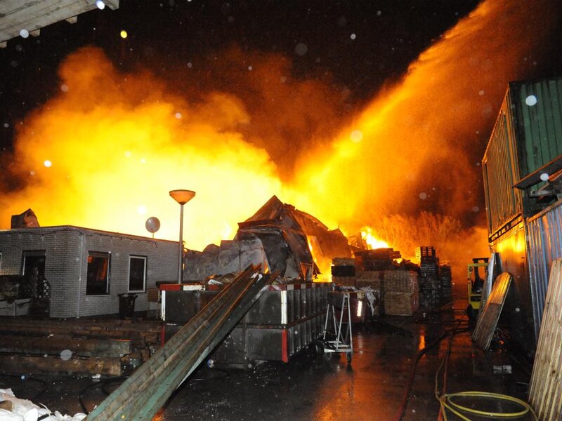 Fire at Industrial Site — Orange