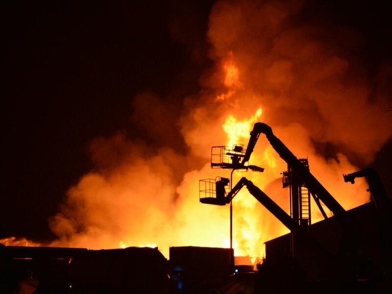 Fire at Industrial Site