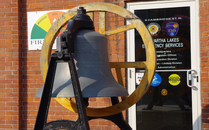 Fire bell outside emergency services building