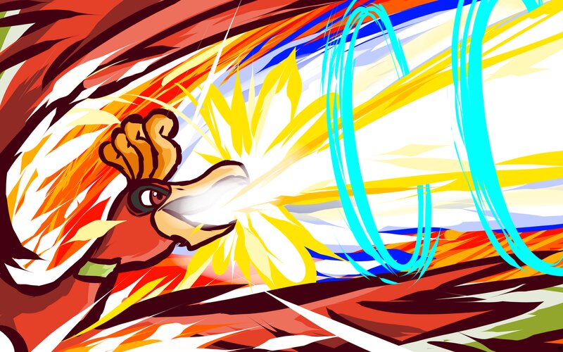 Fire Bird Attacking