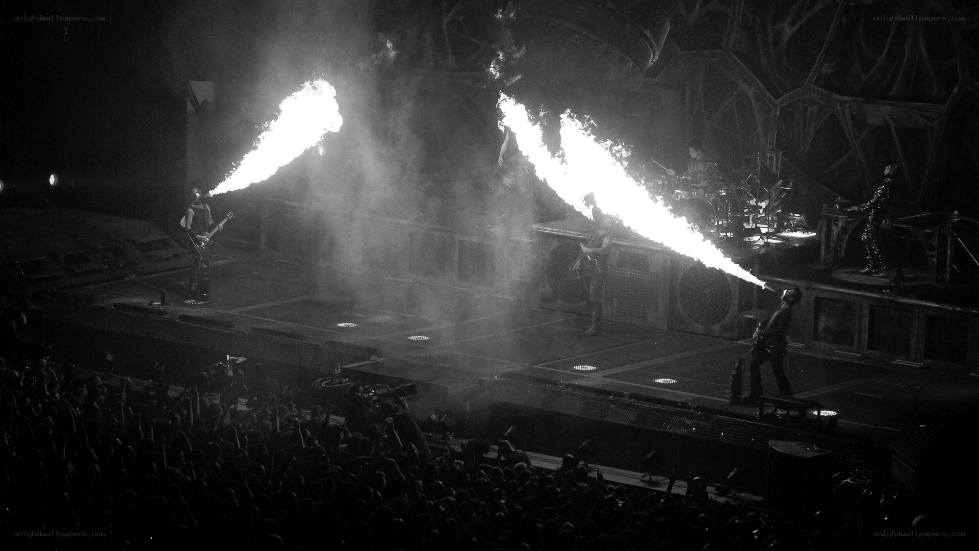 Fire-breathing concert performance