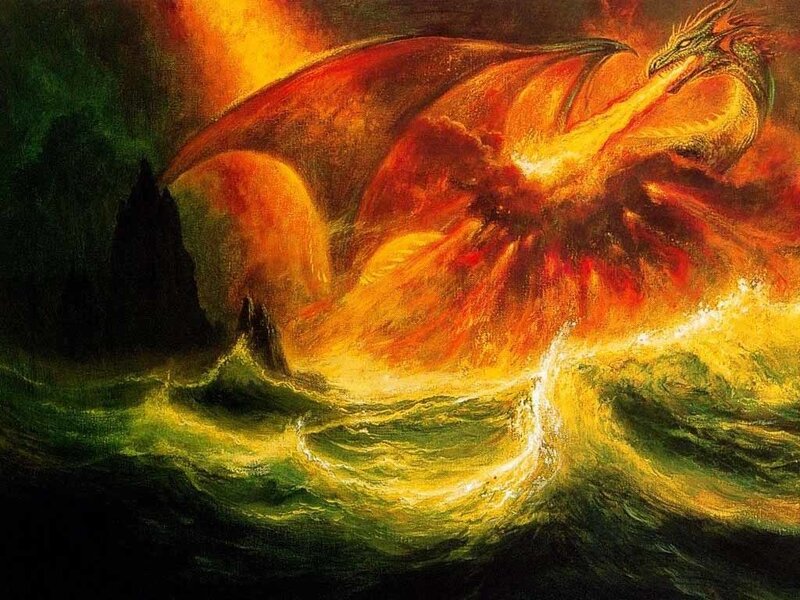 Fire-breathing Dragon — Red