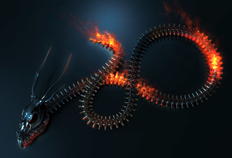 Fire-breathing Dragon Skeleton