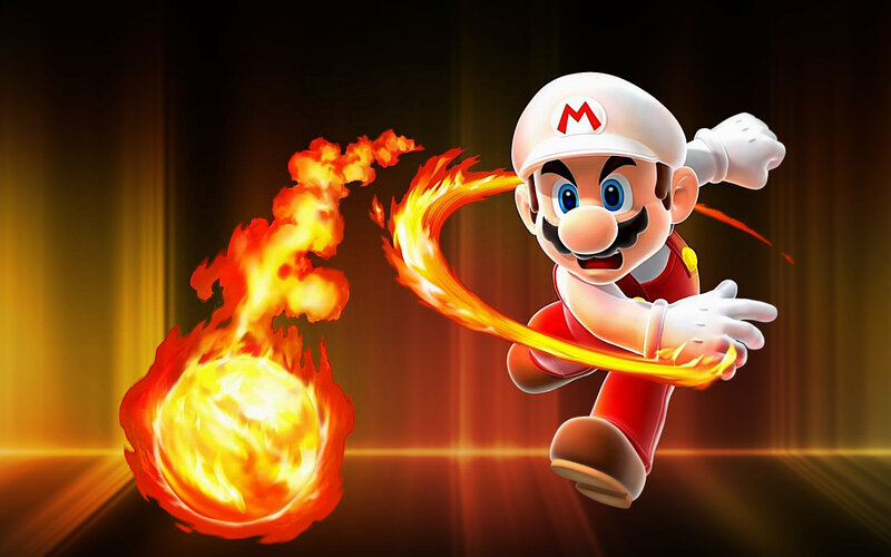 Fire-breathing Mario — Red