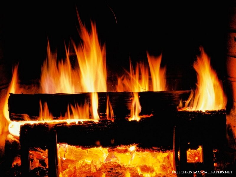 fire burning in a fireplace