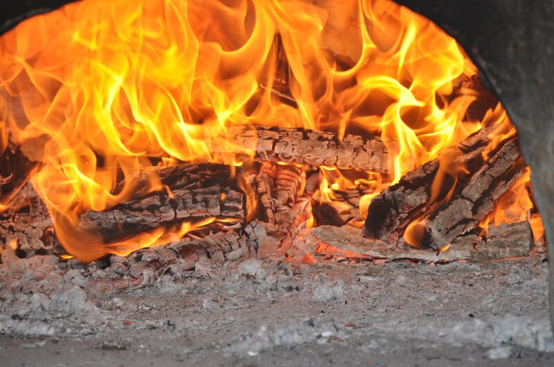 Fire Burning in a Stove
