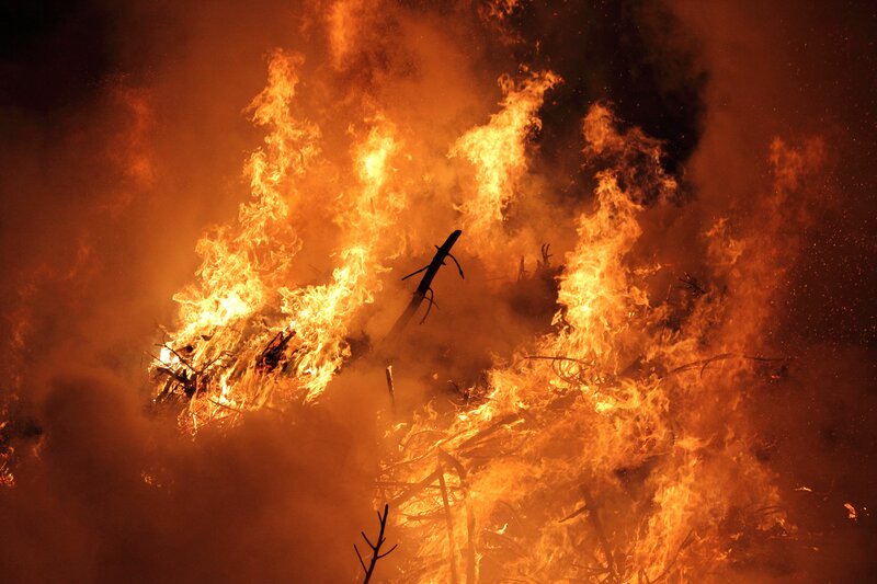 Fire Consuming Debris