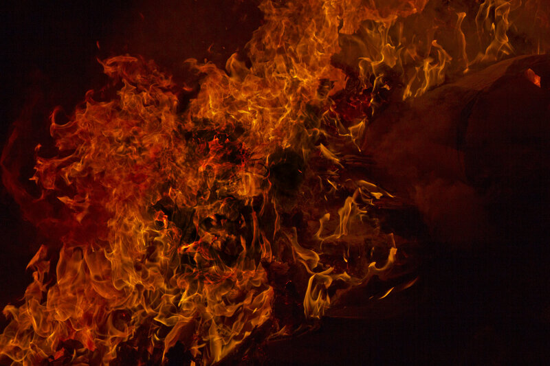 Fire Consuming Wood