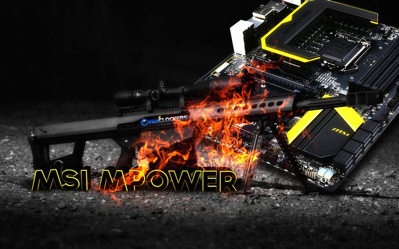 Fire-covered Rifle and Motherboard
