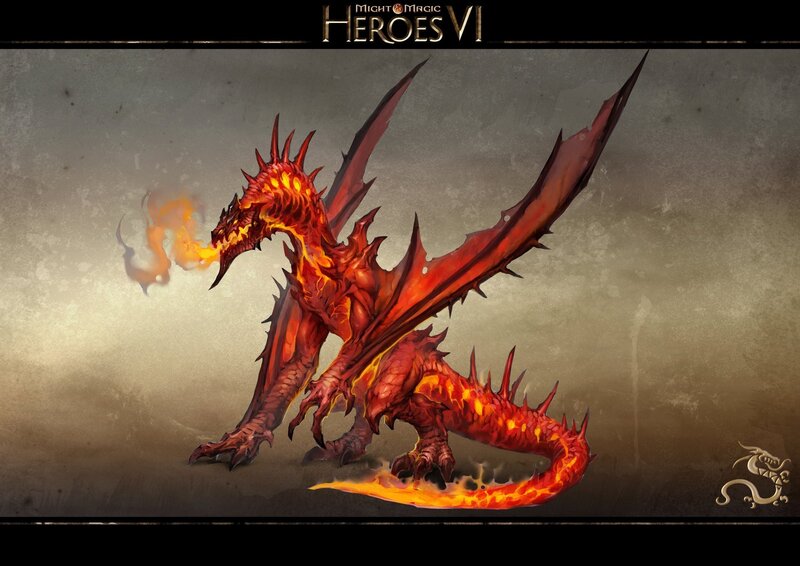 Fire dragon from Might & Magic