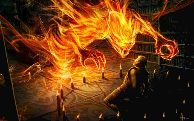 Fire Elemental Summoned — Orange
