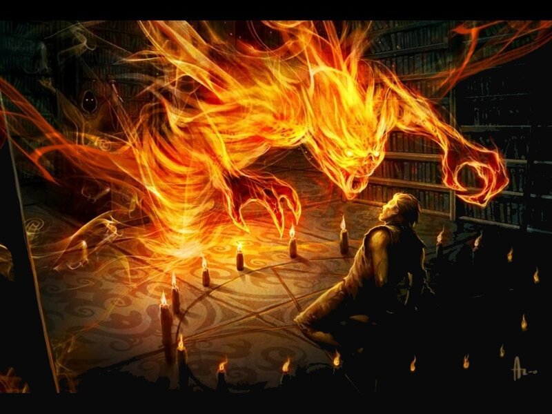 Fire Elemental Summoning — Orange