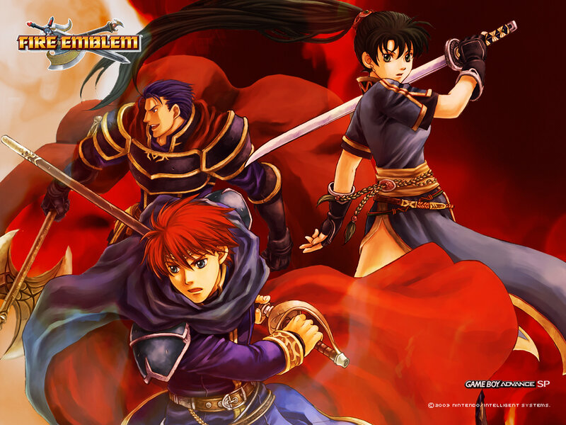 Fire Emblem characters in action