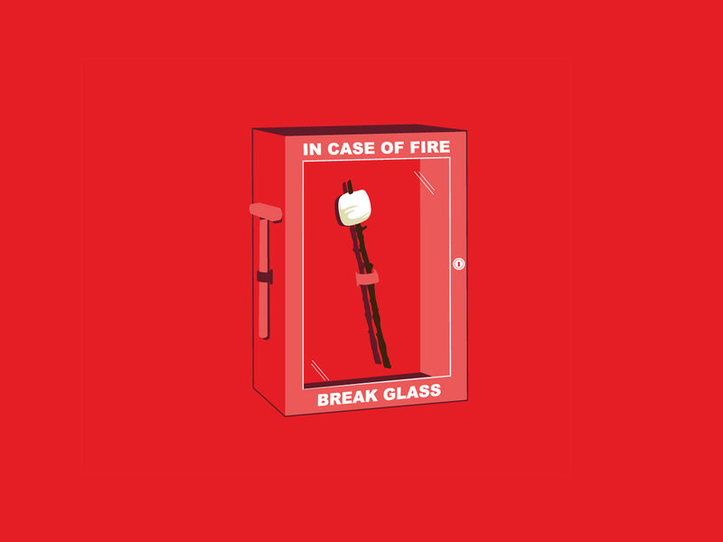 Fire Extinguisher Cabinet — Red, Surreal, Illustration, Marshmallow