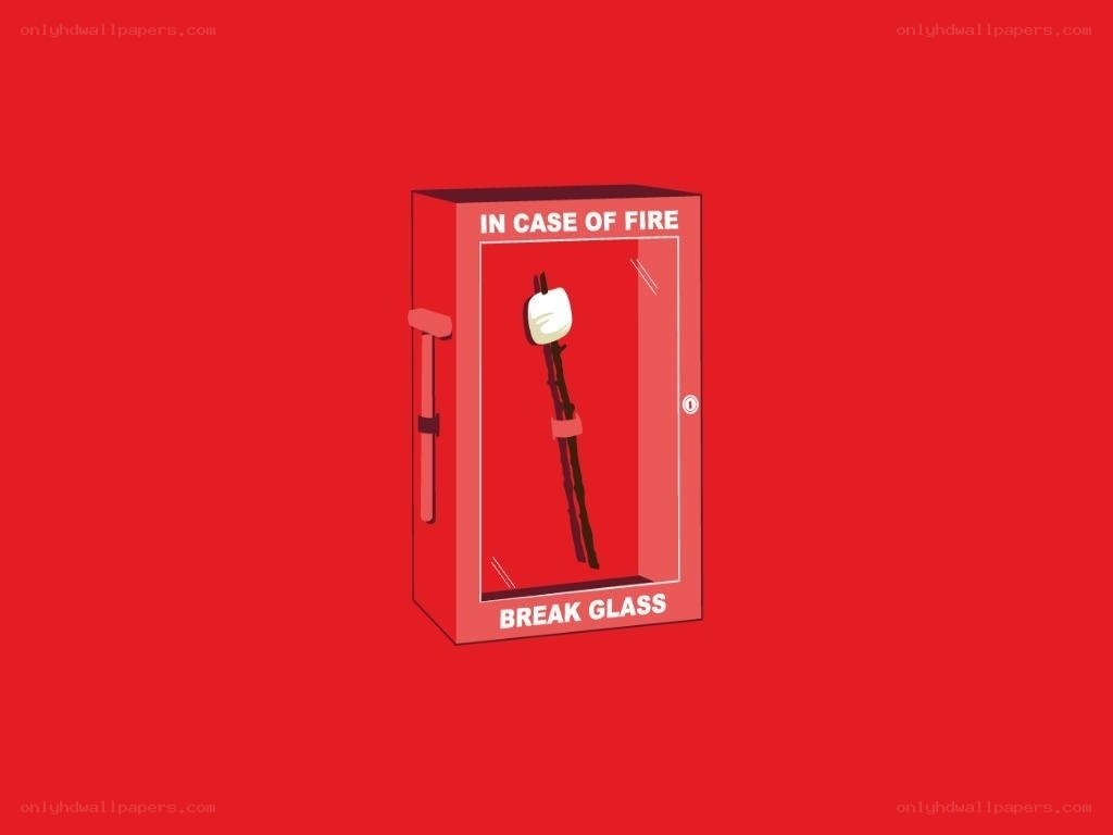 Fire extinguisher with marshmallow