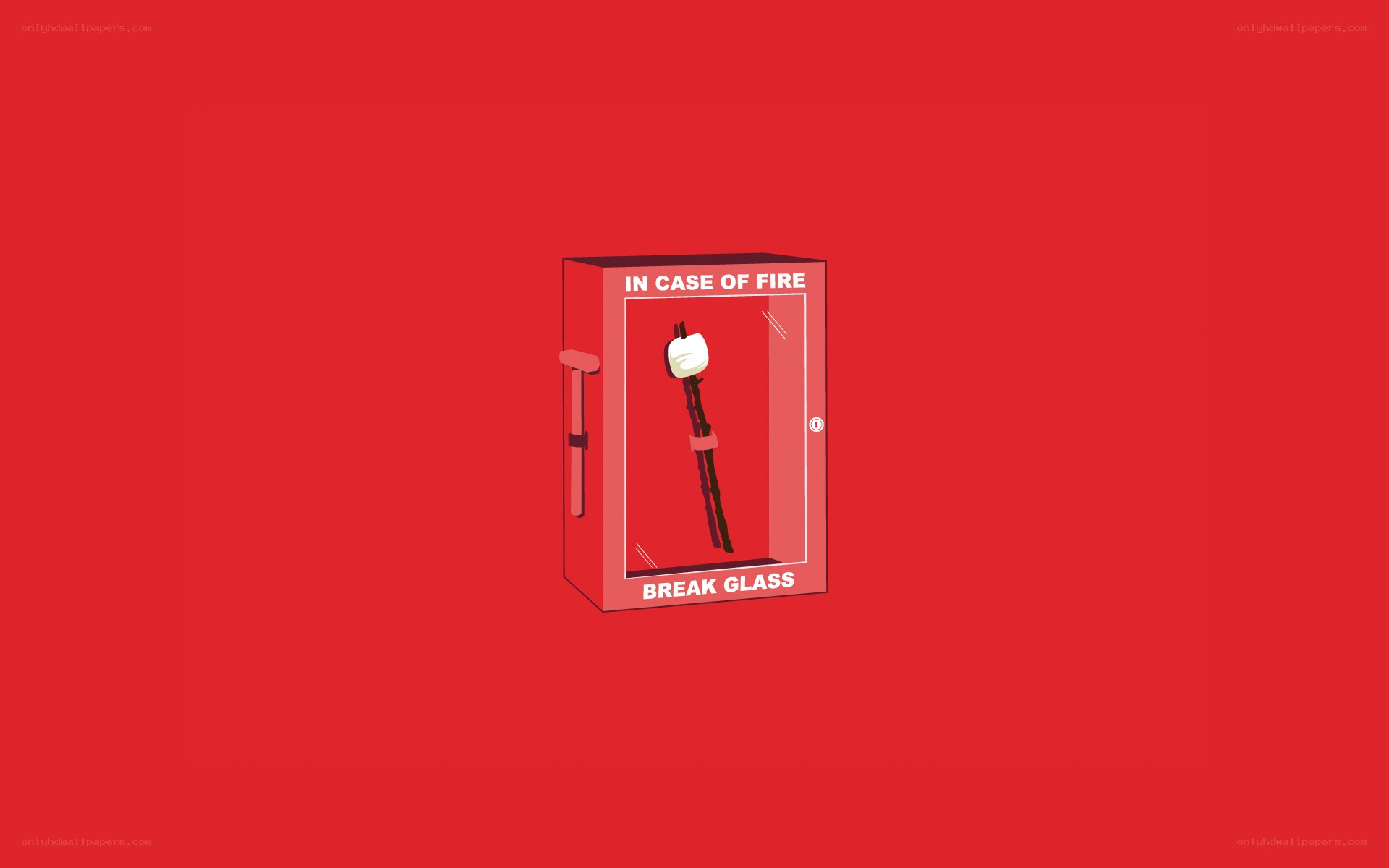 Fire extinguisher with marshmallow