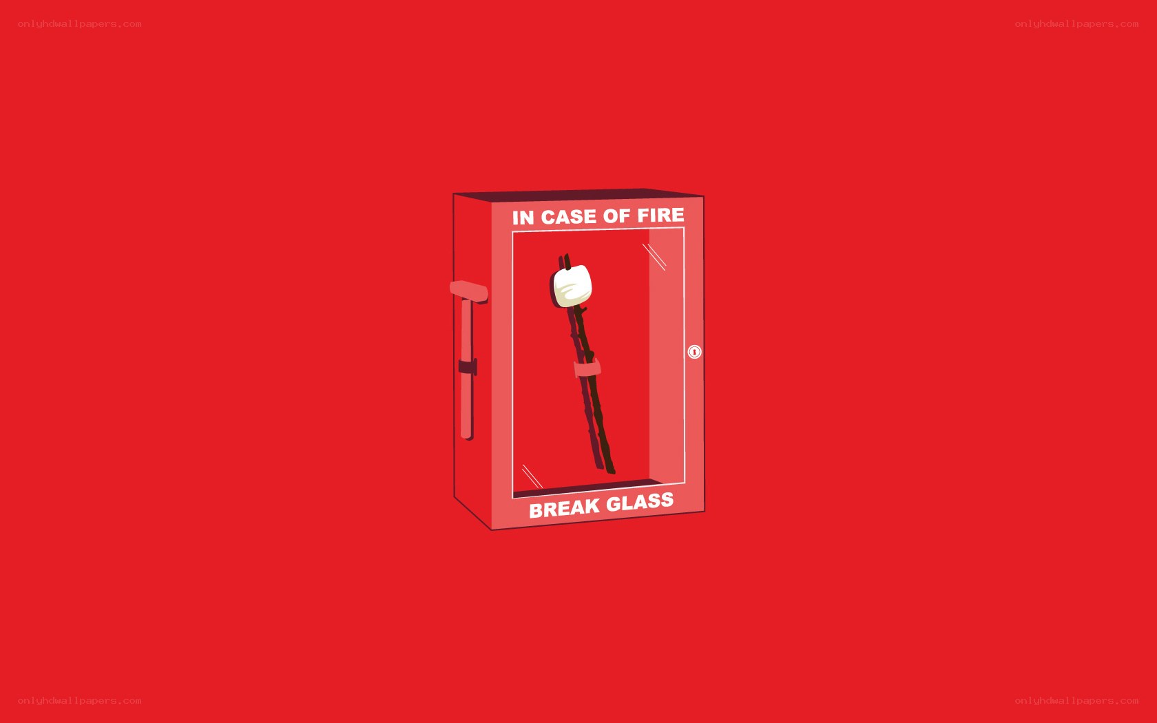 fire extinguisher with marshmallow