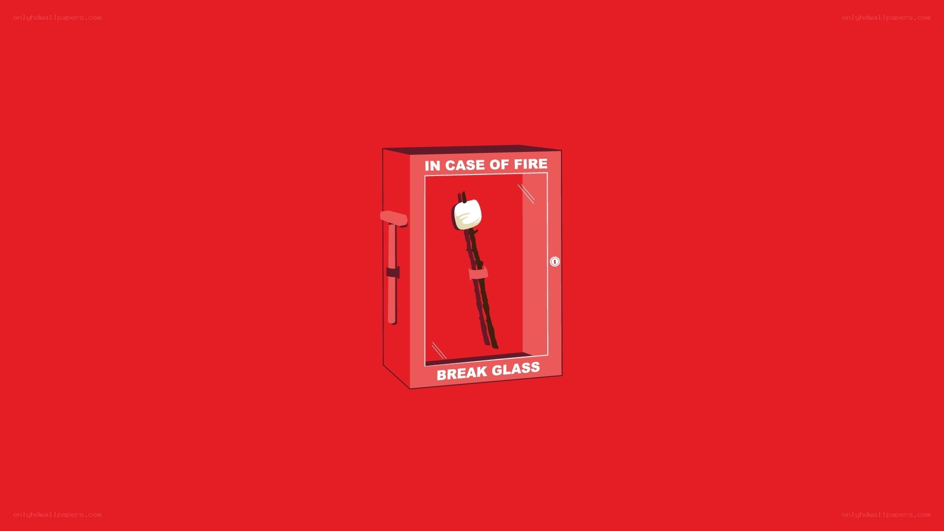 fire extinguisher with marshmallow