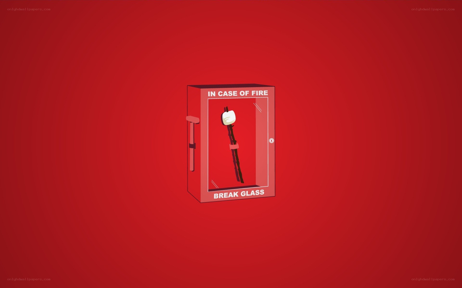 fire extinguisher with marshmallow