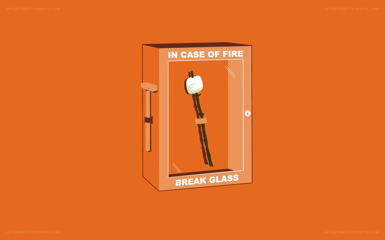 Fire extinguisher with marshmallow