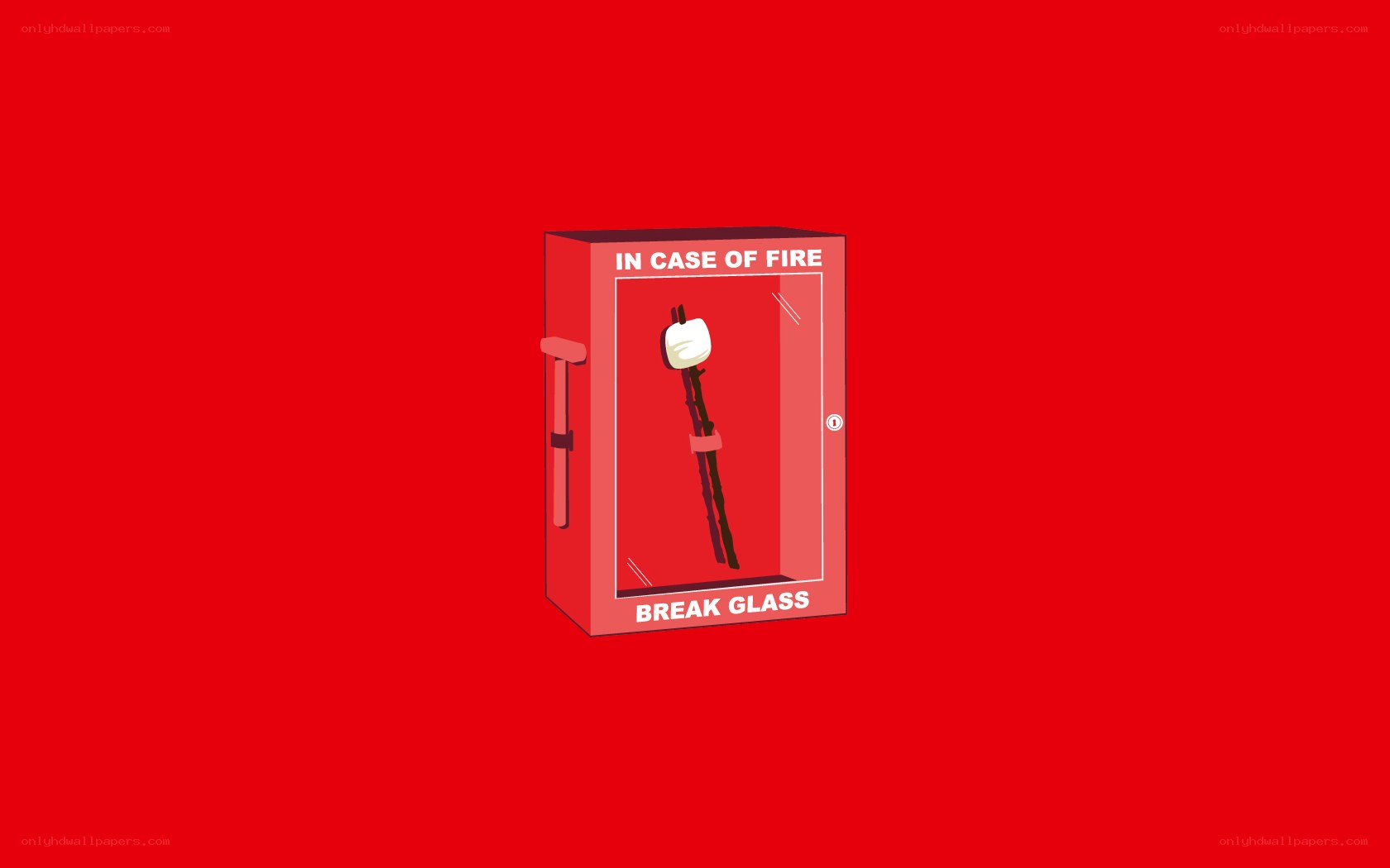 fire extinguisher with marshmallow