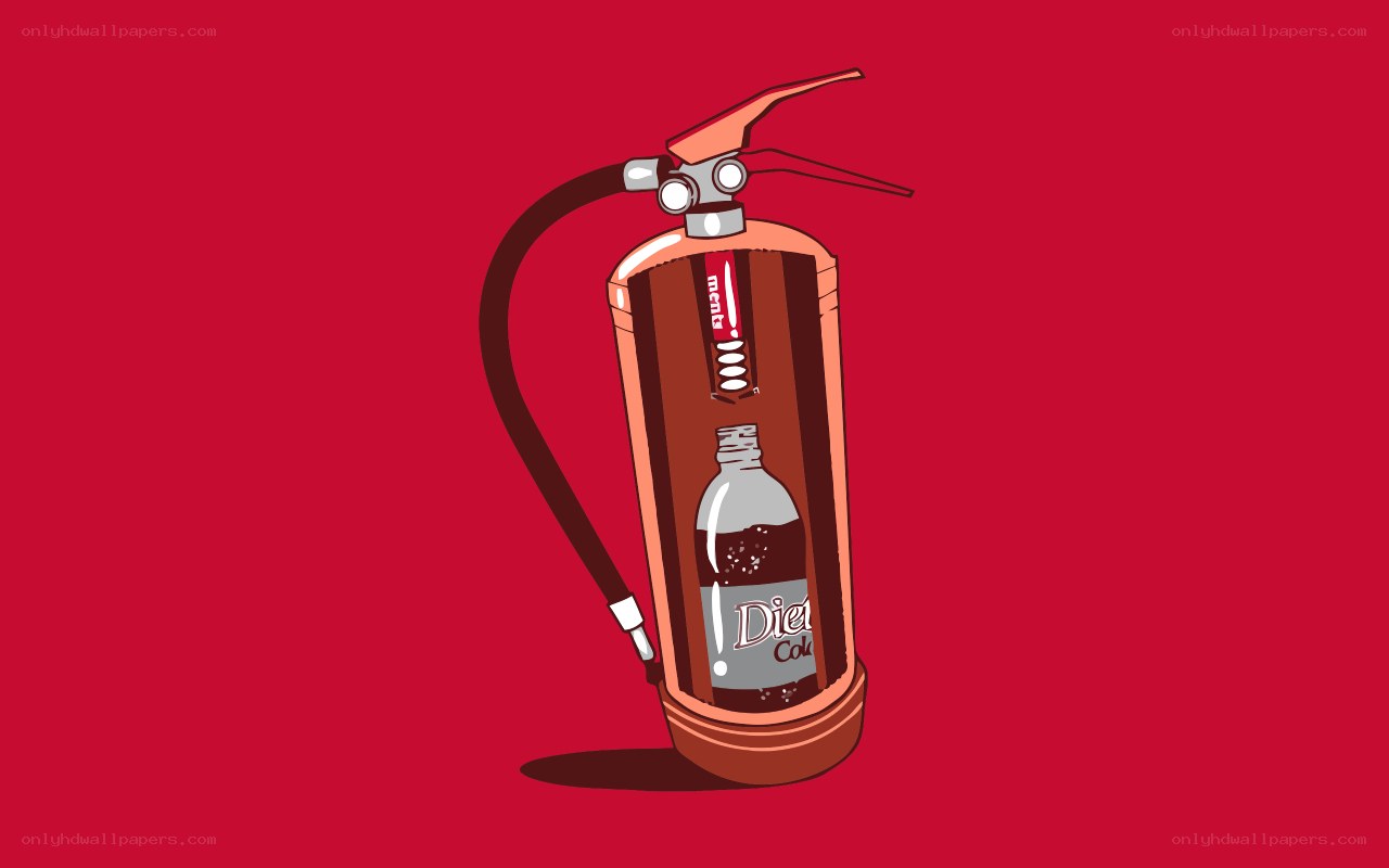 fire extinguisher with soda bottle