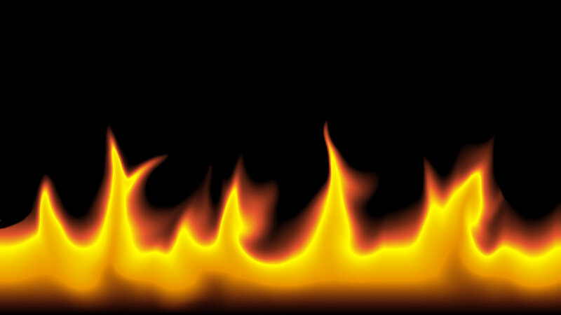 fire flames on black background