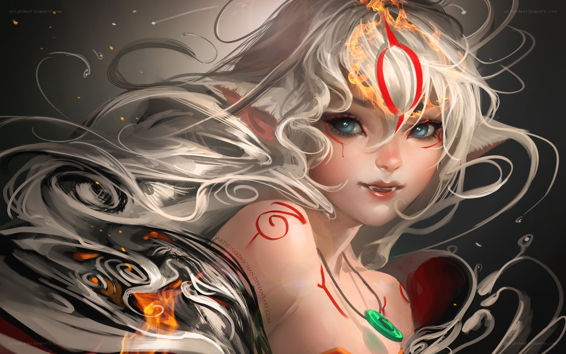 fire-haired fantasy woman