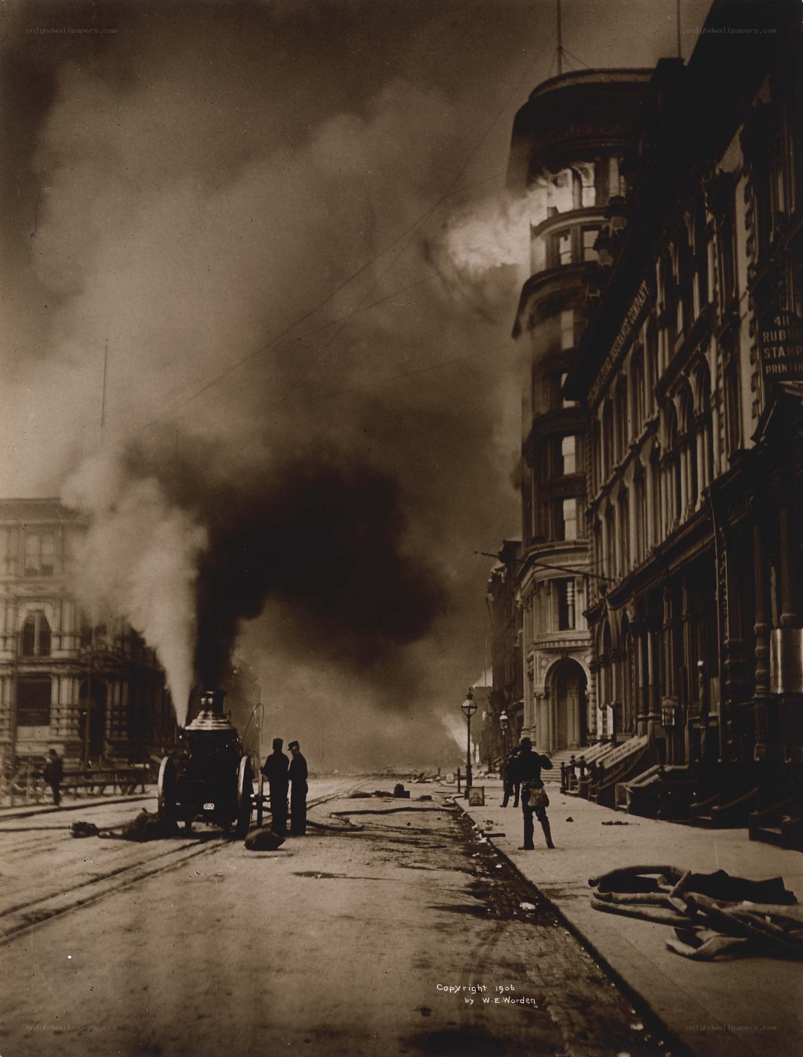 Fire in the city