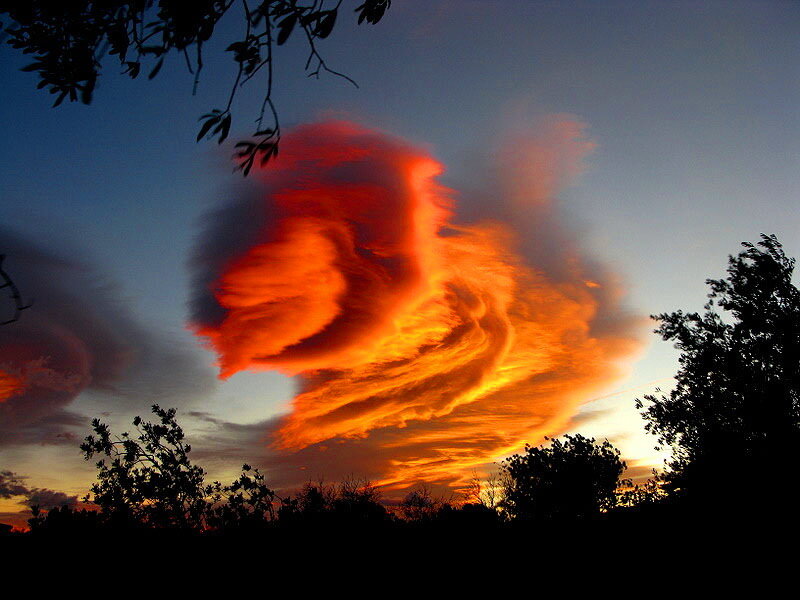 Fire-like Cloud Formation