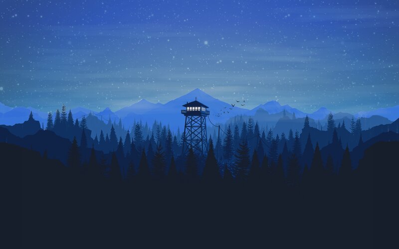 Fire Lookout Tower — Blue
