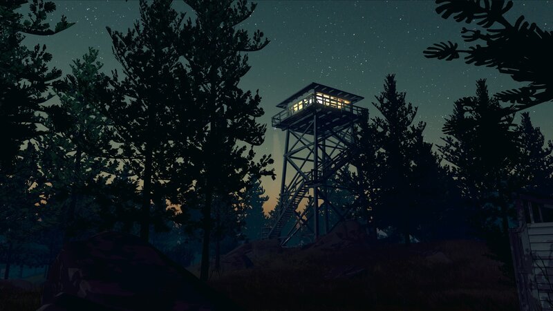 Fire Lookout Tower — Dark Green