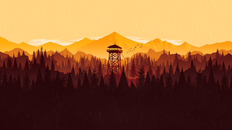 Fire Lookout Tower — Orange, Dramatic