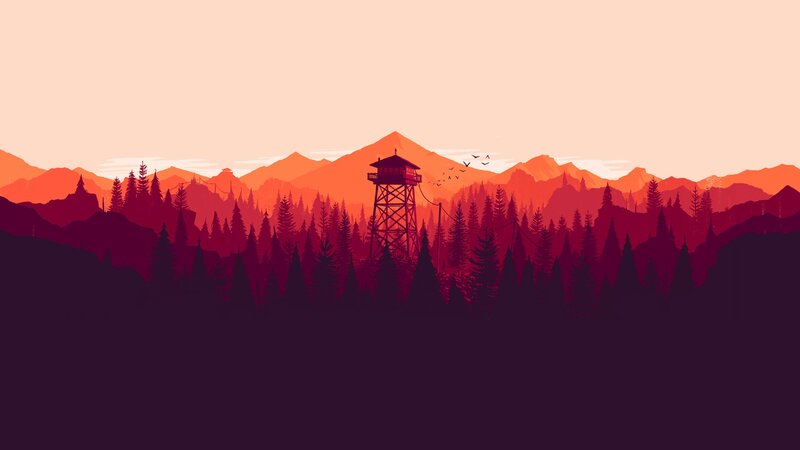 Fire Lookout Tower — Red, Serene