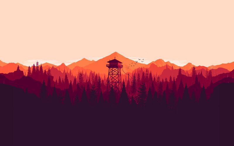 Fire Lookout Tower — Red