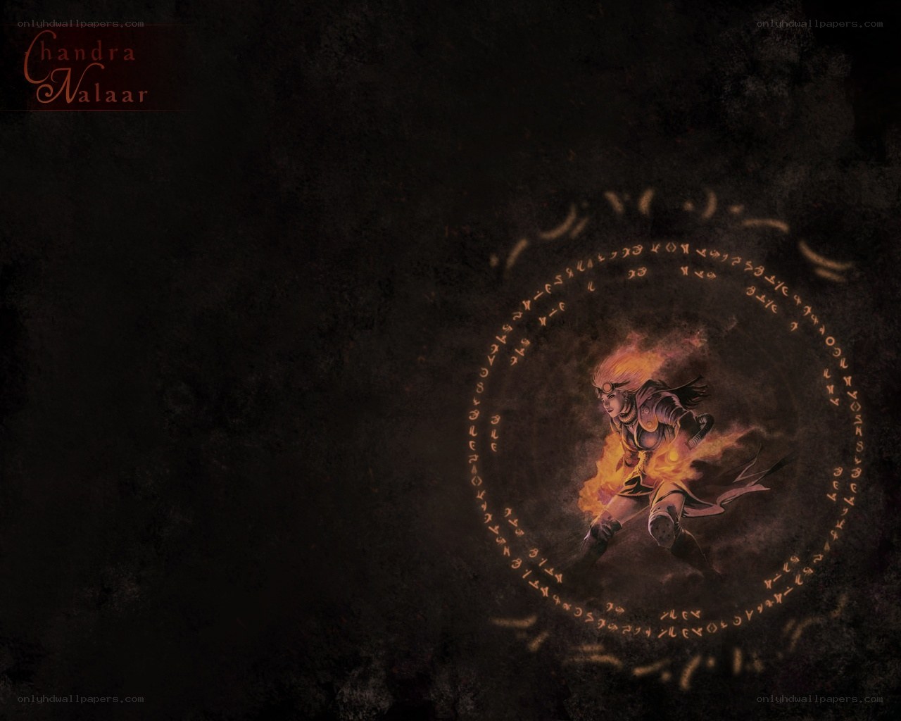 Fire mage casting spell