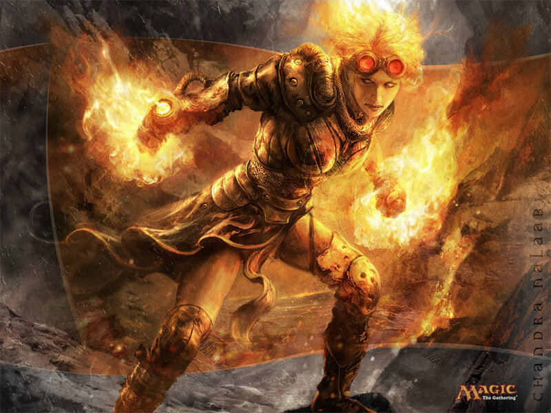 Fire mage in action