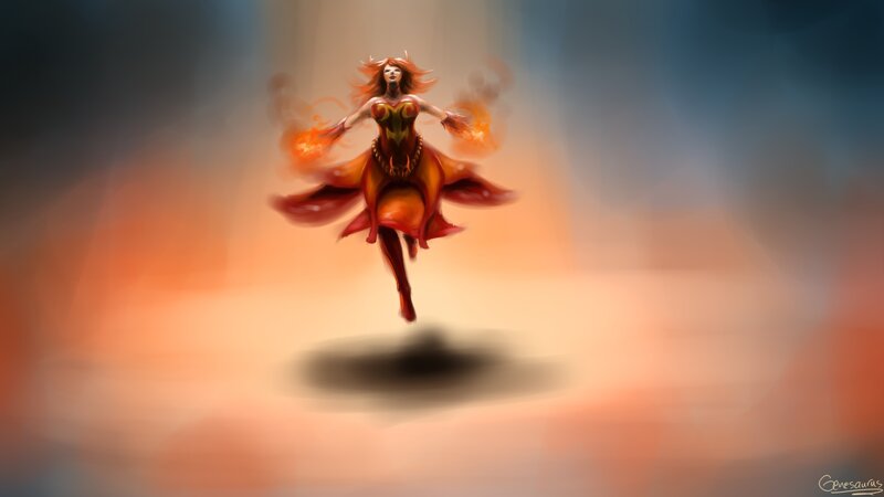 fire mage in flight