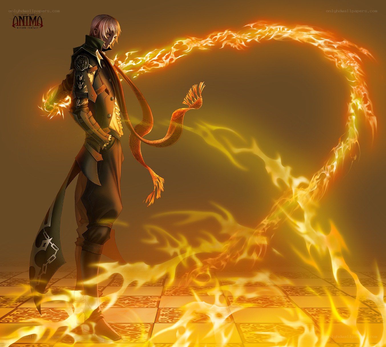 fire magic user in fantasy art