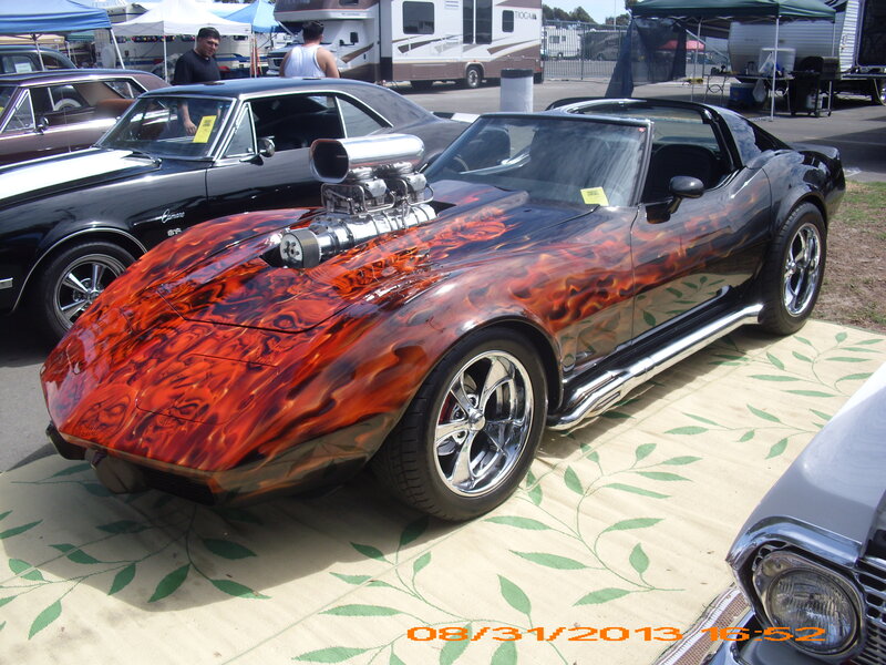Fire-painted Corvette
