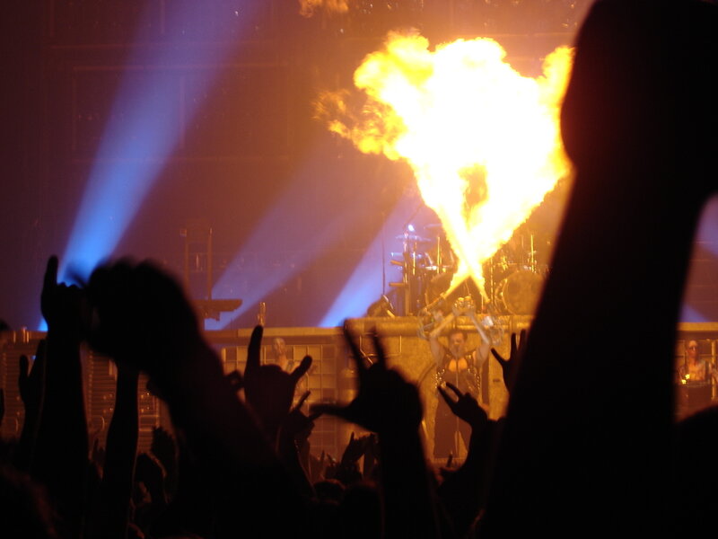 Fire performance at concert