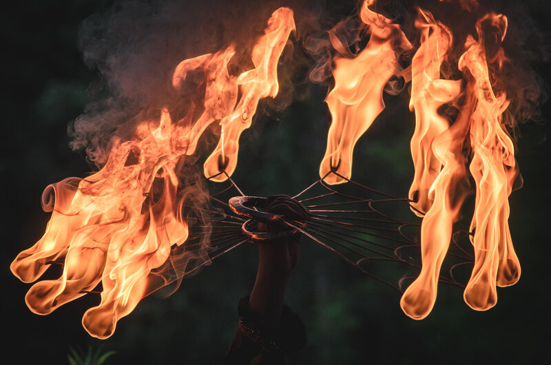Fire Performer with Torches