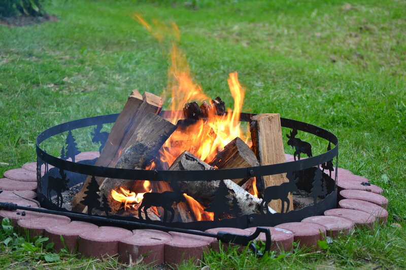 Fire Pit with Logs