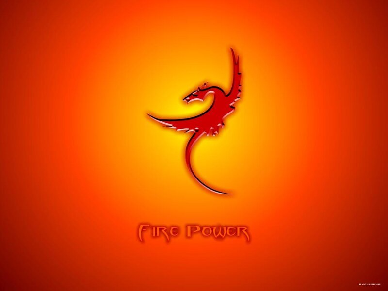 Fire power dragon logo