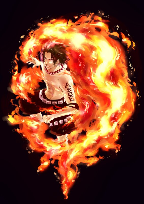 fire-powered anime character