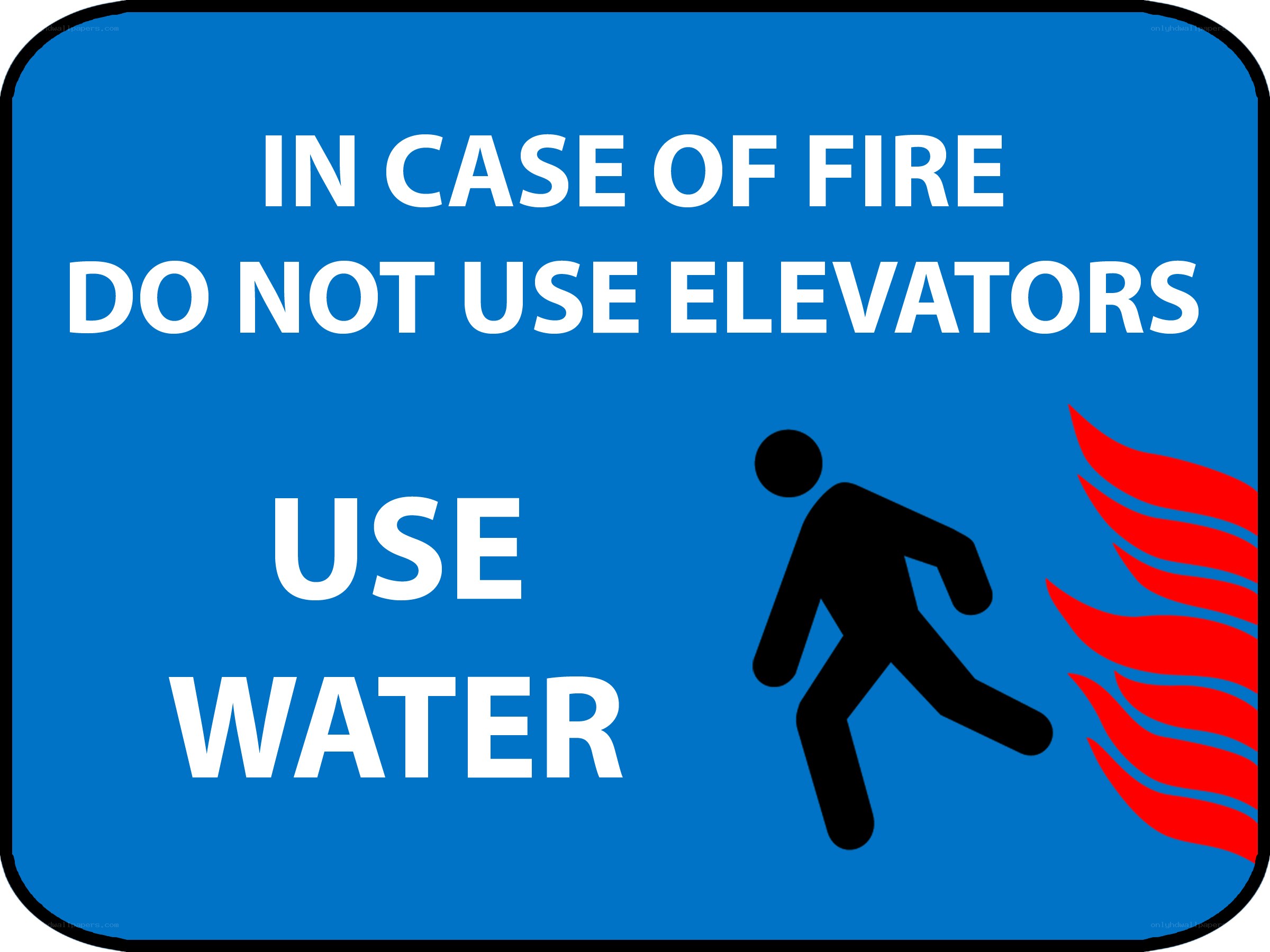 Fire safety sign