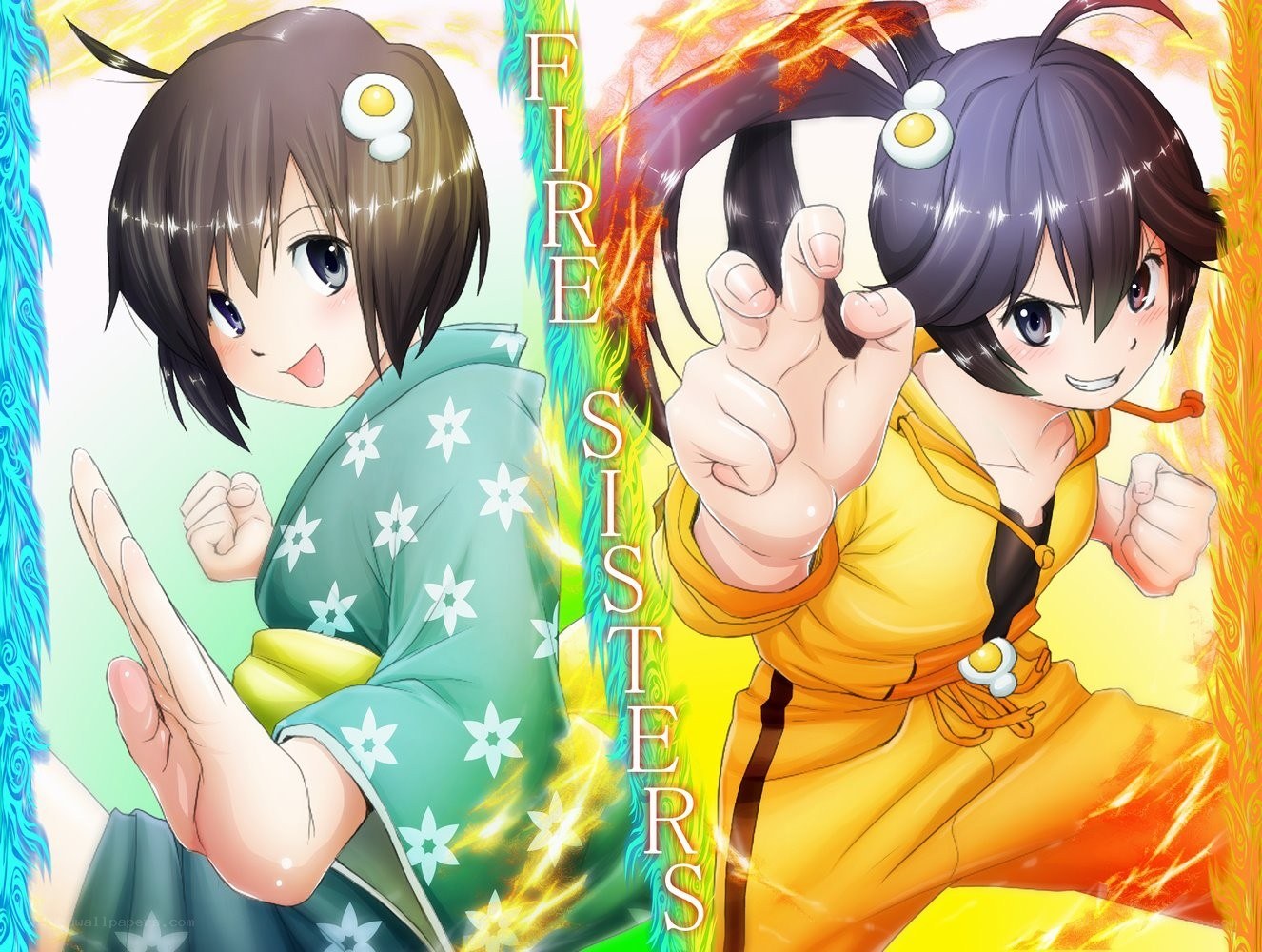 Fire Sisters anime art