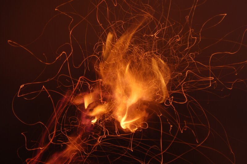 Fire Sparks in Motion