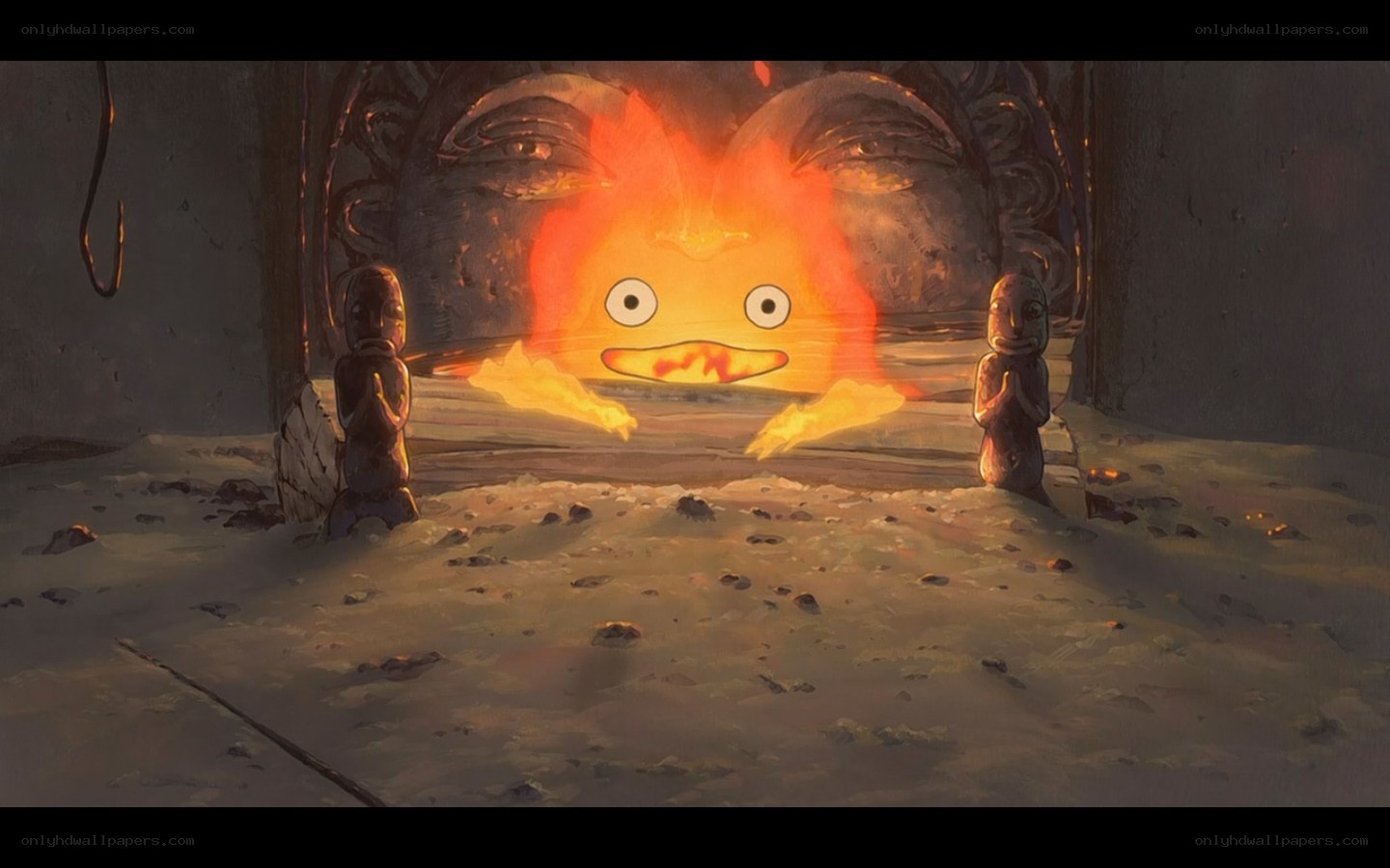 fire spirit in ancient temple