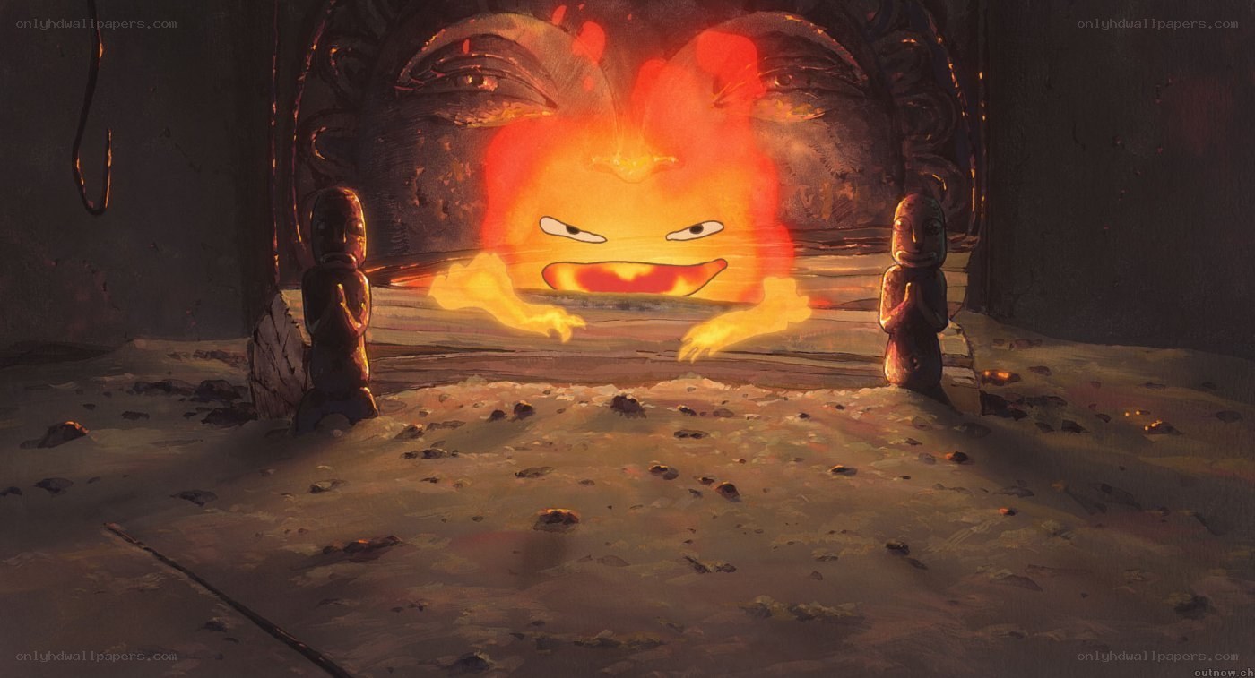 Fire spirit in ancient temple